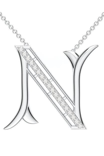 Moissanite Sterling Silver Pendant Necklace 