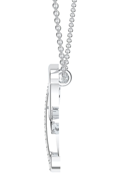 Moissanite Silver Pendant Necklace 