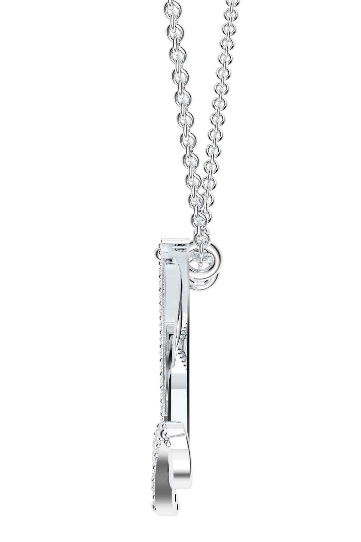 Moissanite Initial Pendant Necklace 