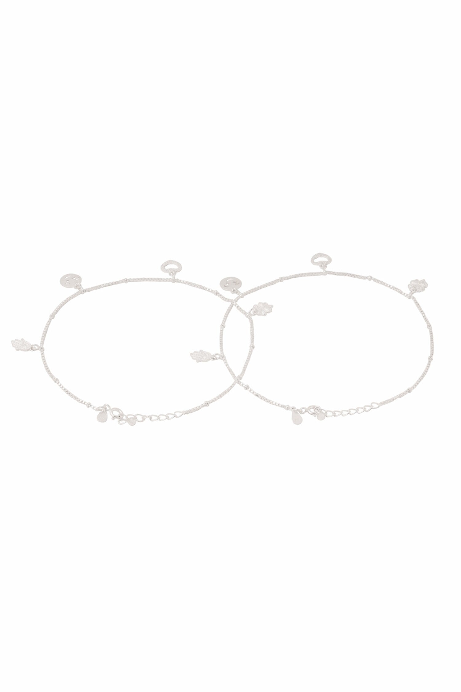 Designer Sterling Silver Anklet Set 