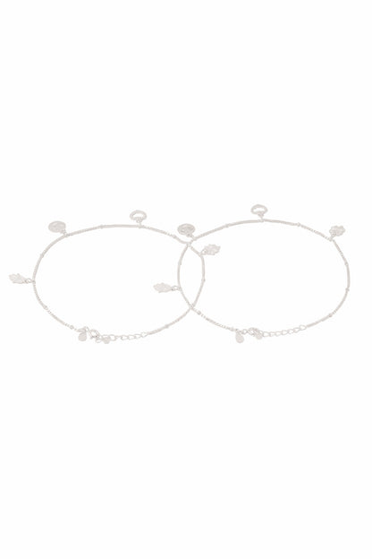 Designer Sterling Silver Anklet Set 