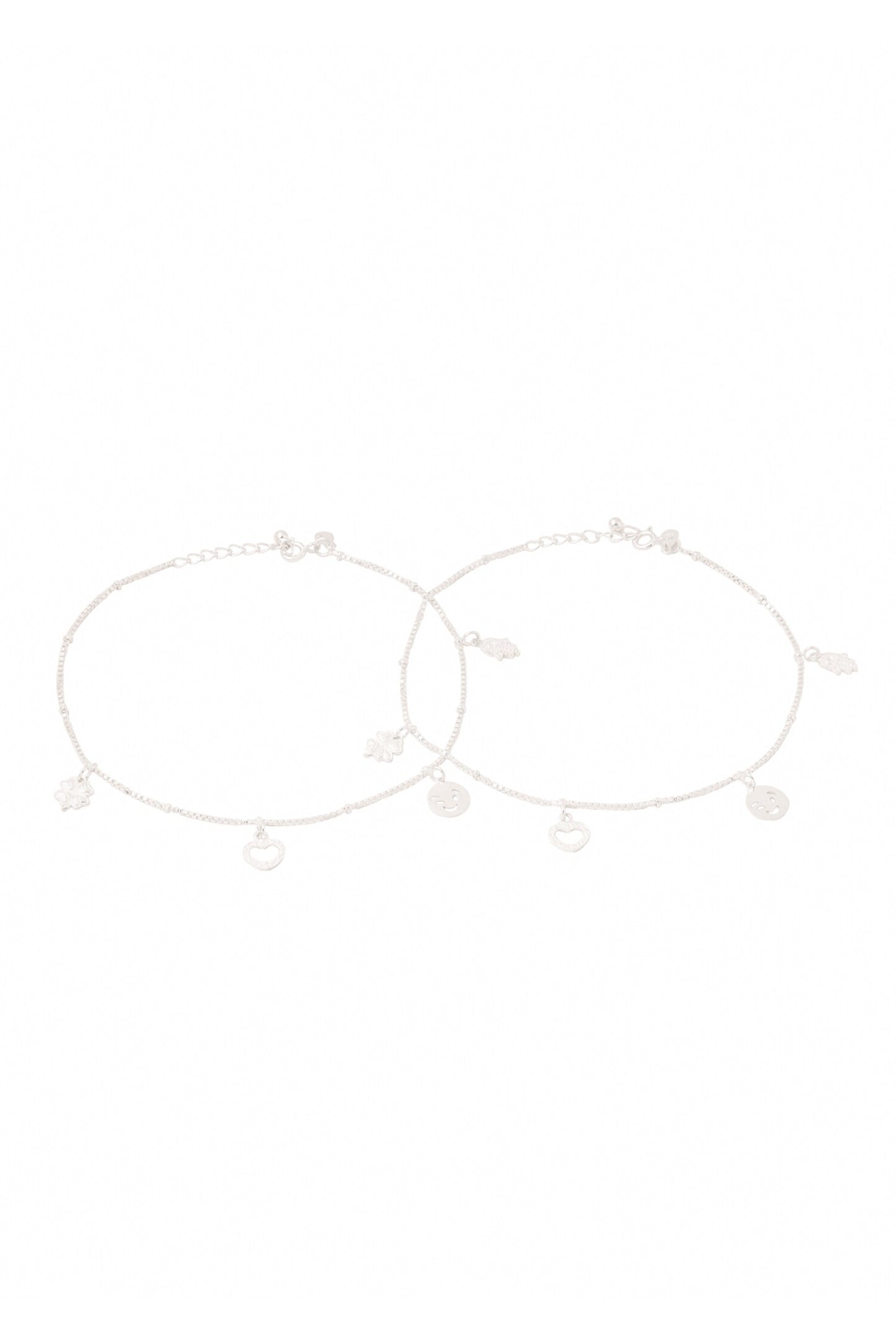 Designer Sterling Silver Anklet Set 