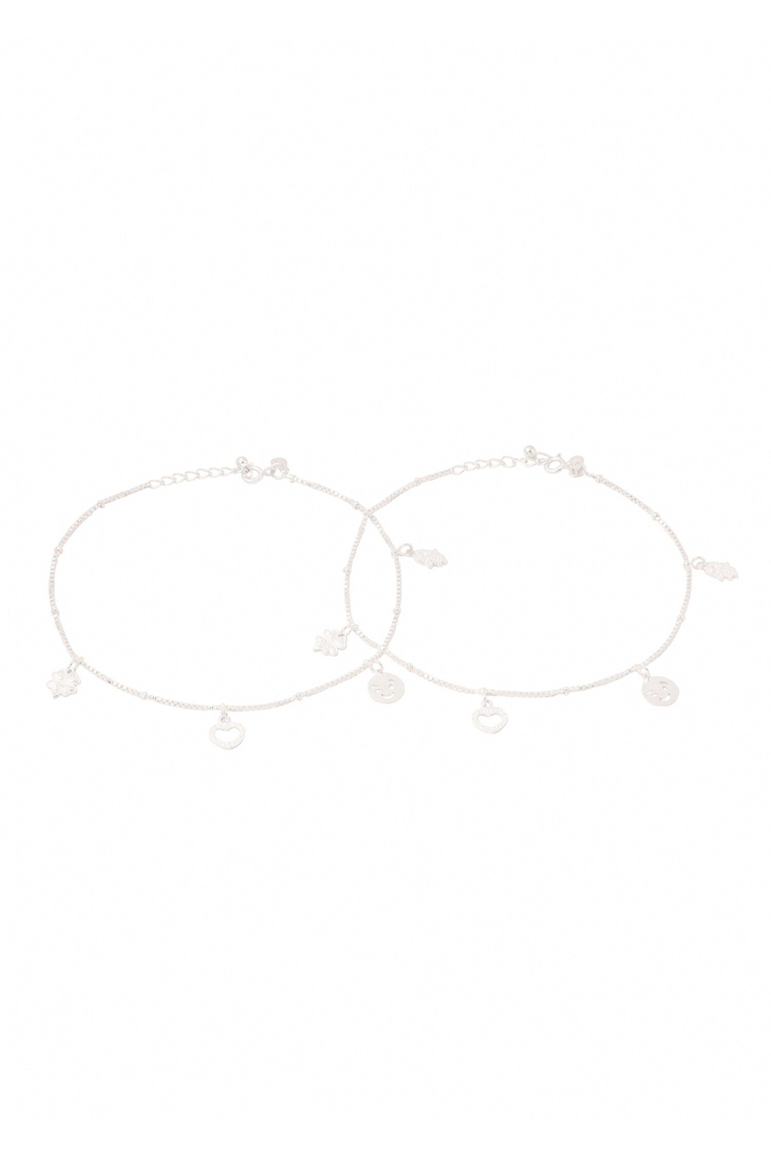 Designer Sterling Silver Anklet Set 
