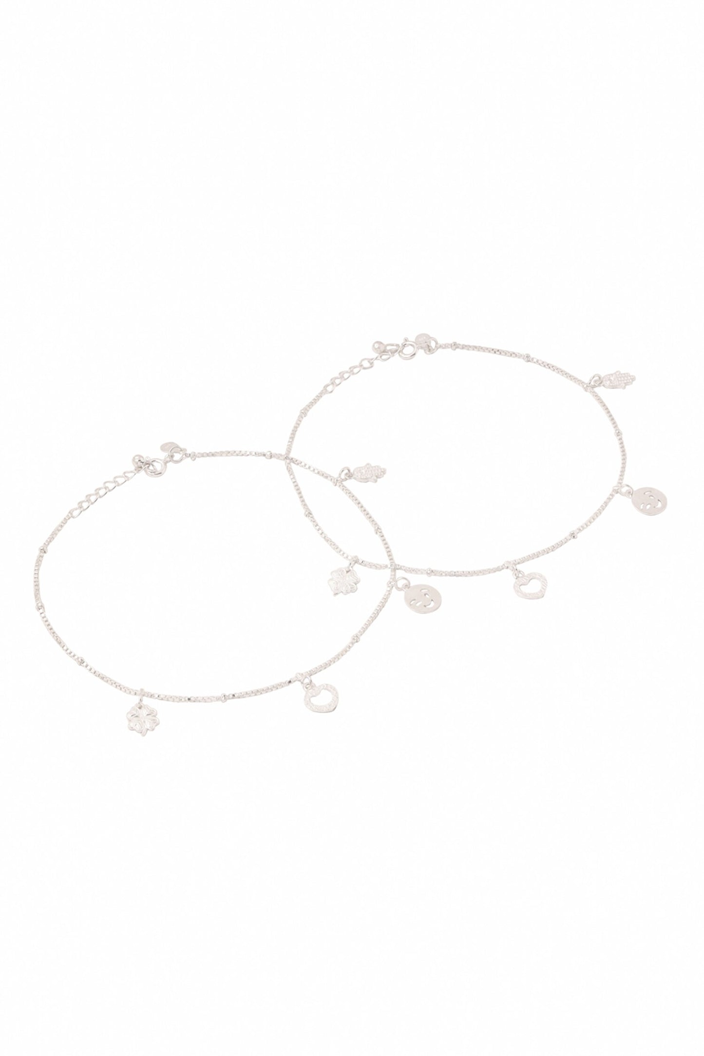 Designer Sterling Silver Anklet Set 