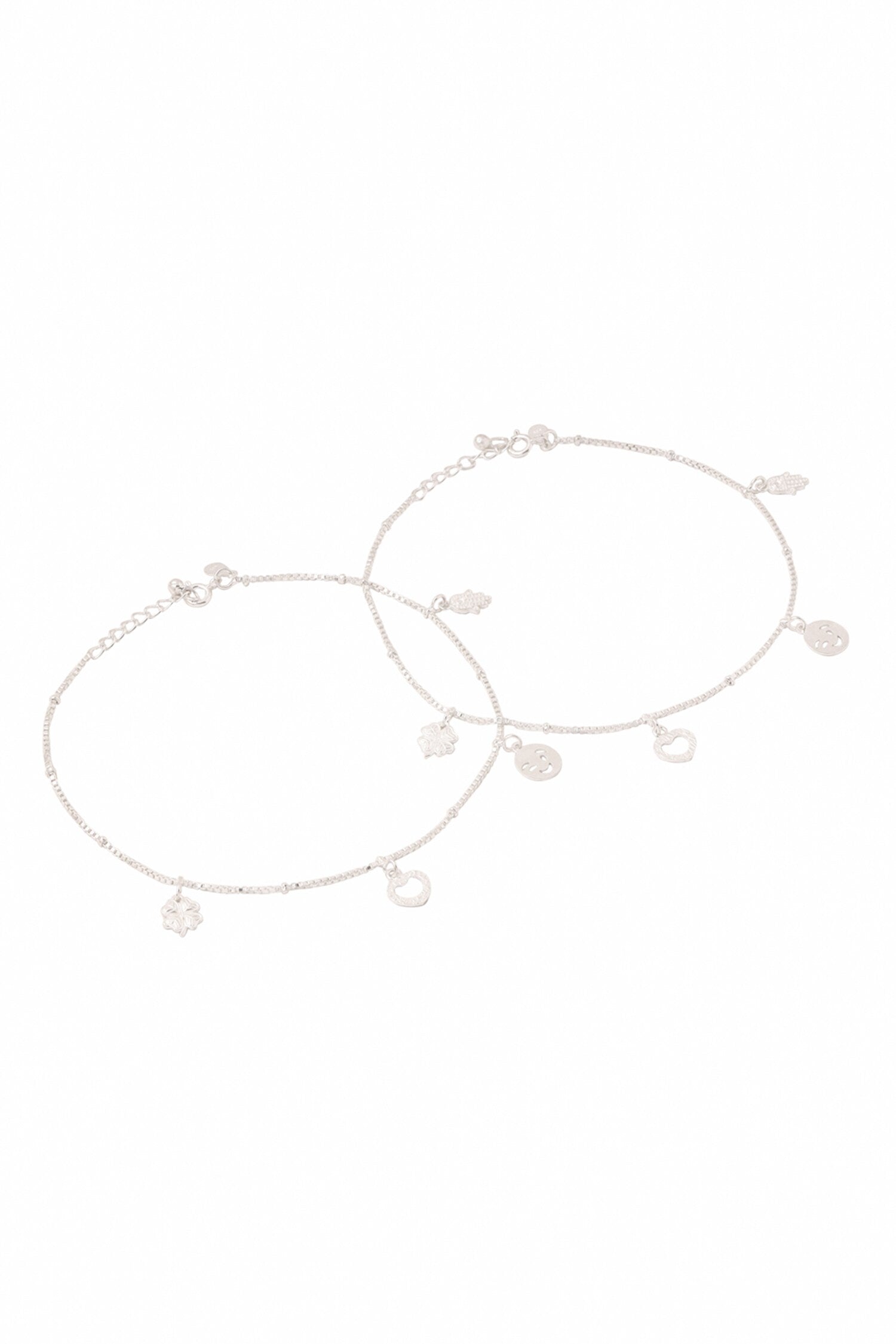 Designer Sterling Silver Anklet Set 