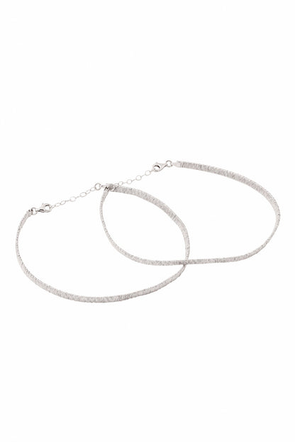 Silver Designer Payal Anklet Set 