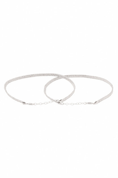 Silver Designer Payal Anklet Set 