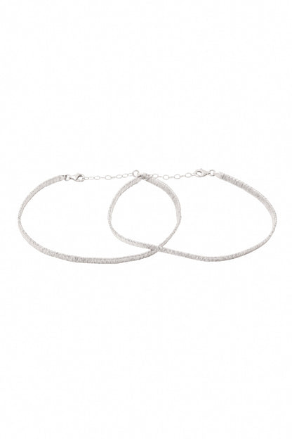 Silver Designer Payal Anklet Set 