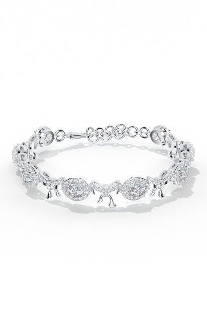 Designer Moissanite Silver Bracelet 