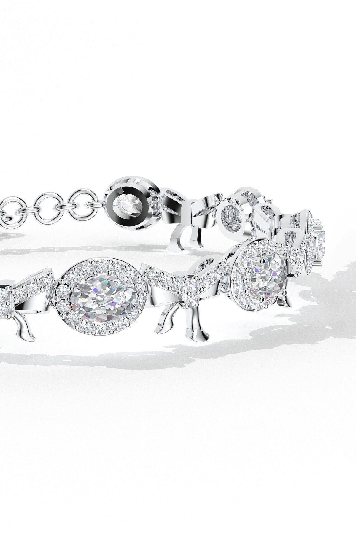 Designer Moissanite Silver Bracelet 