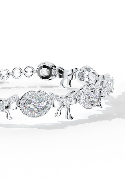 Designer Moissanite Silver Bracelet 