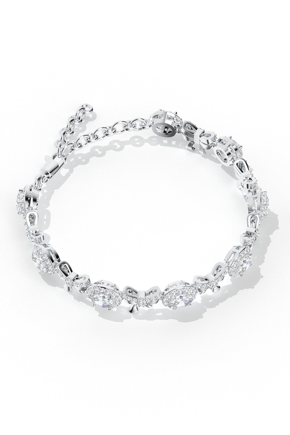 Designer Moissanite Silver Bracelet 