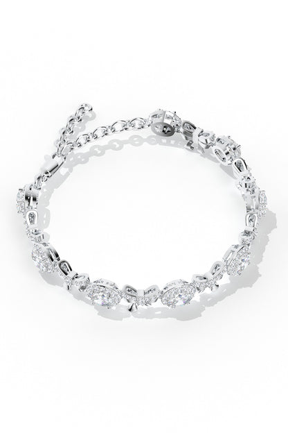 Designer Moissanite Silver Bracelet 
