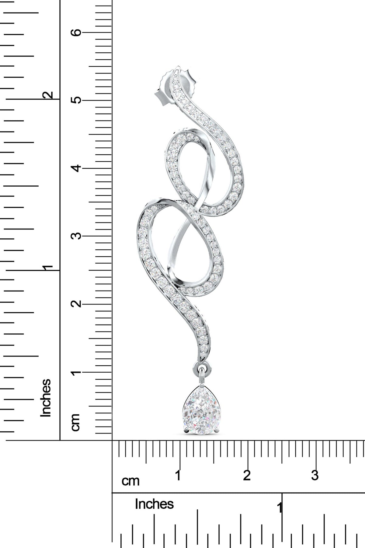 Contemporary Moissanite Dangle Earrings 