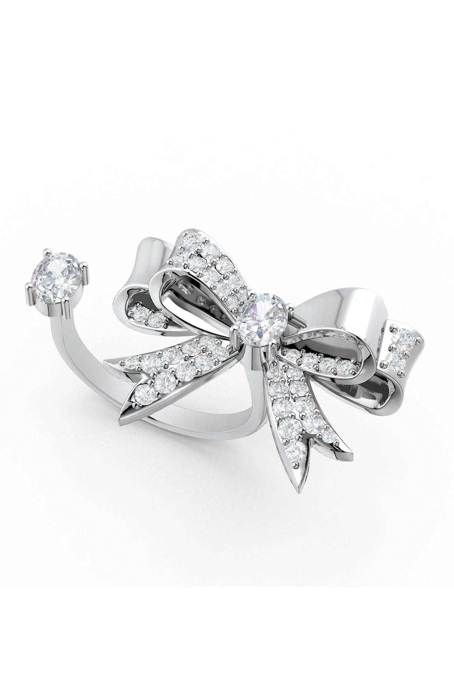 Designer Moissanite Bow Ring 