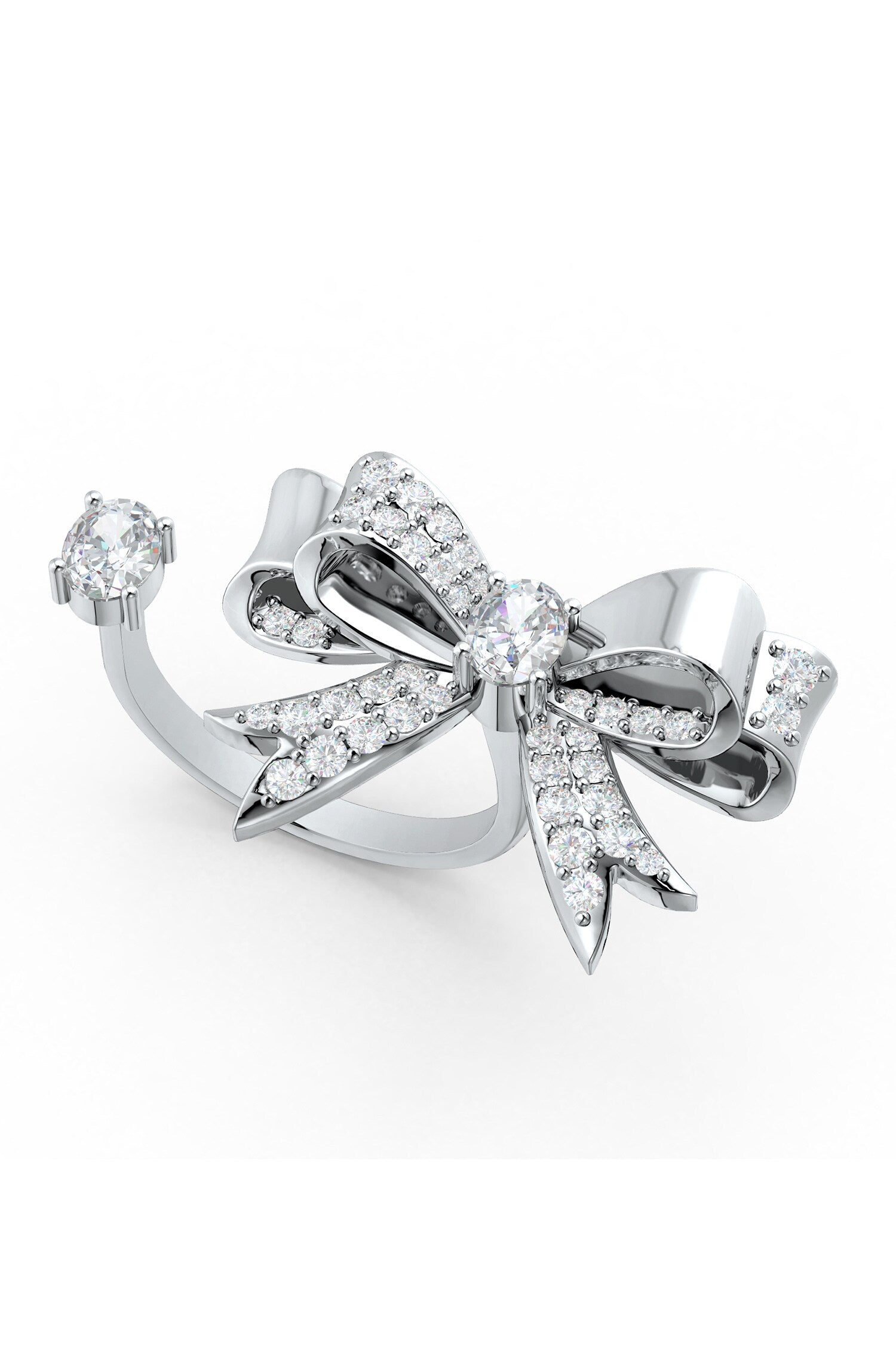 Designer Moissanite Bow Ring 