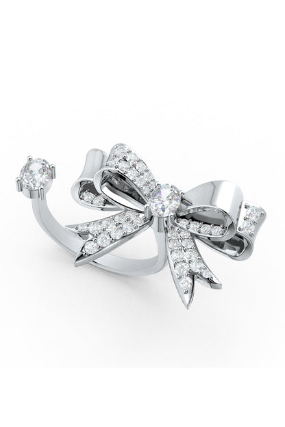Designer Moissanite Bow Ring 