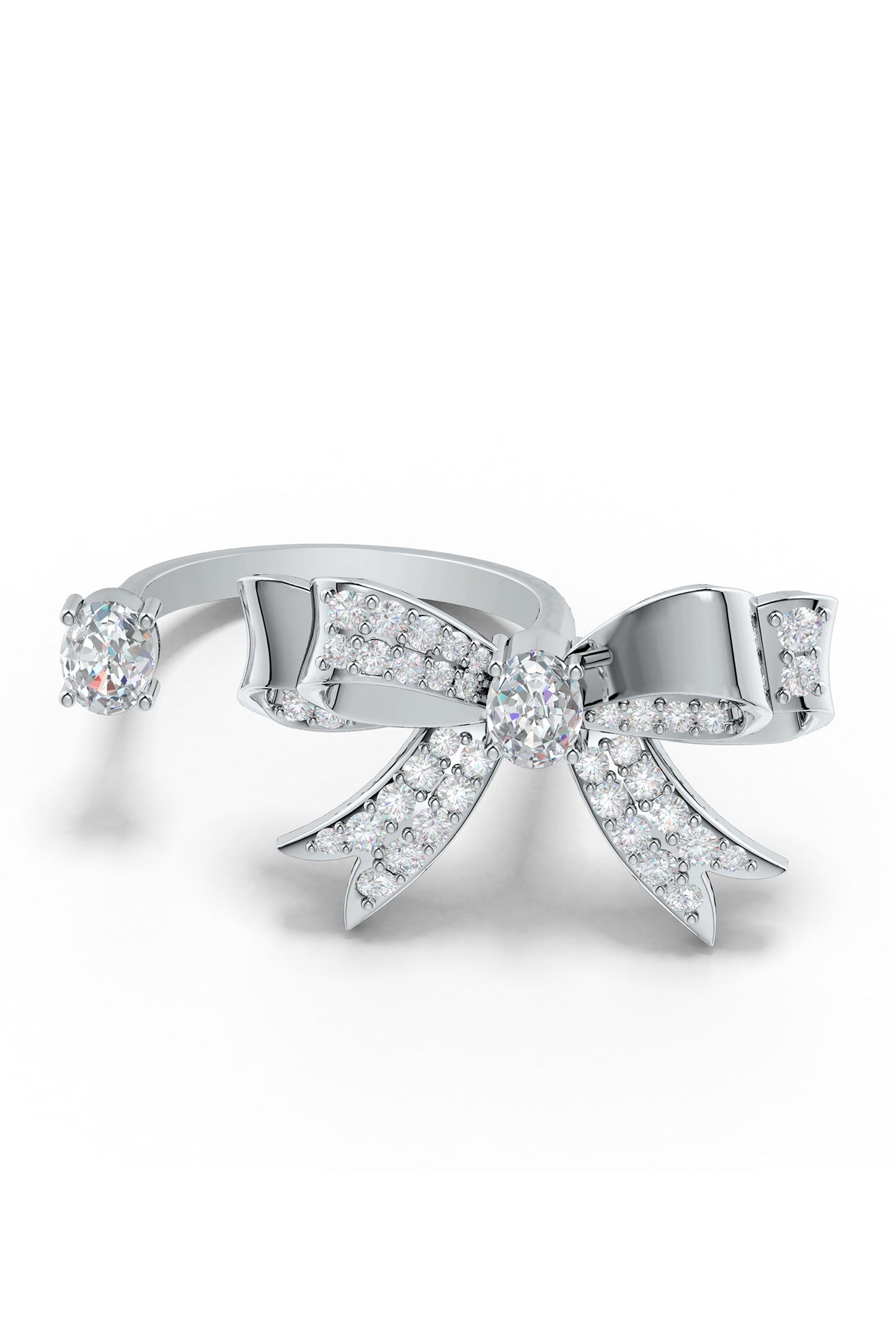 Designer Moissanite Bow Ring 