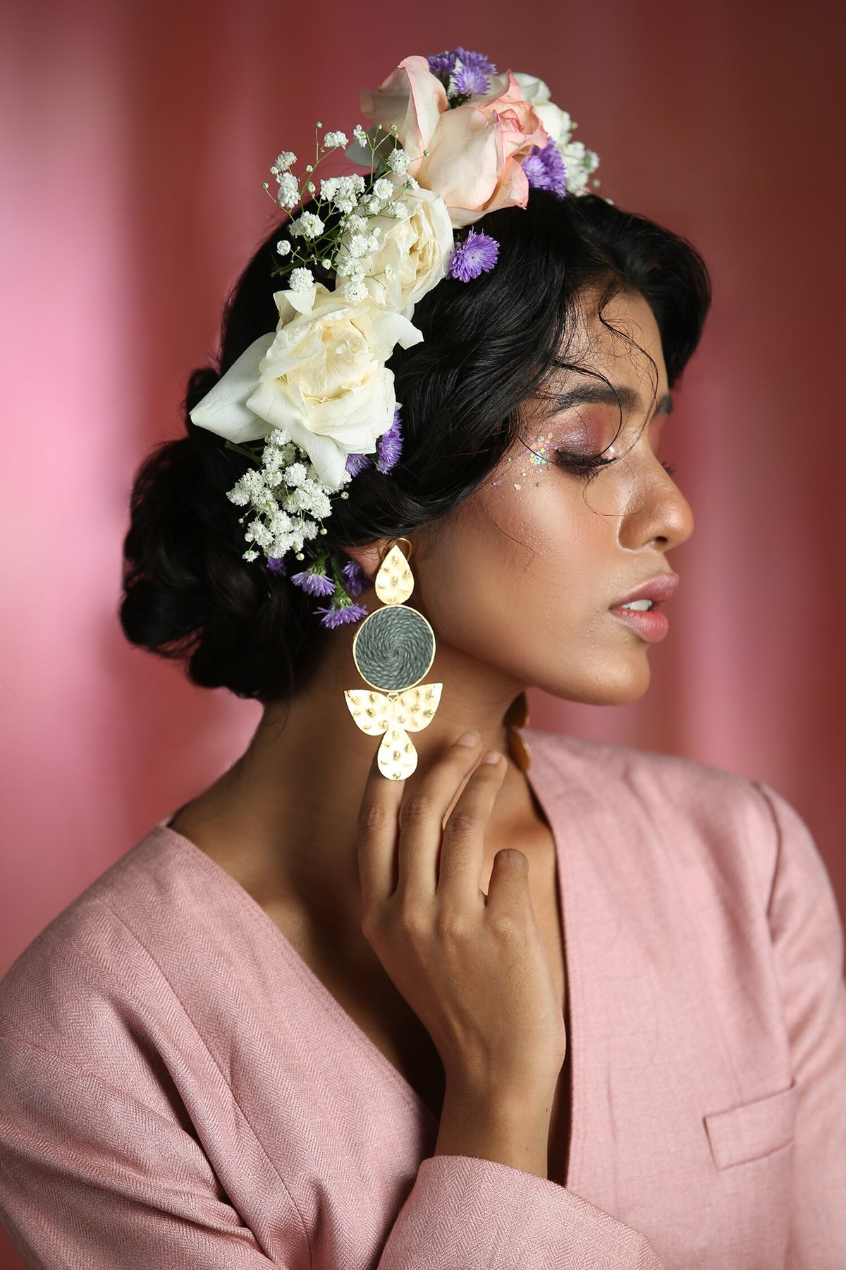 Contemporary Gold Plated Danglers 