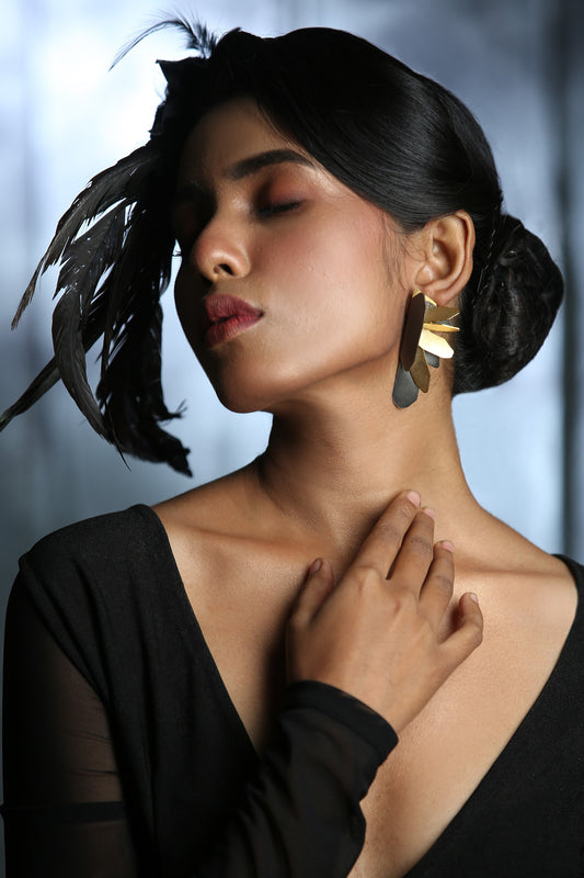 Contemporary Gold Plated Earrings 