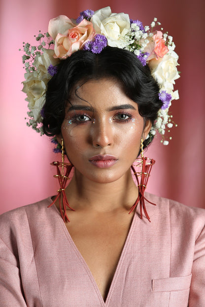 Contemporary Long Dangling Earrings 