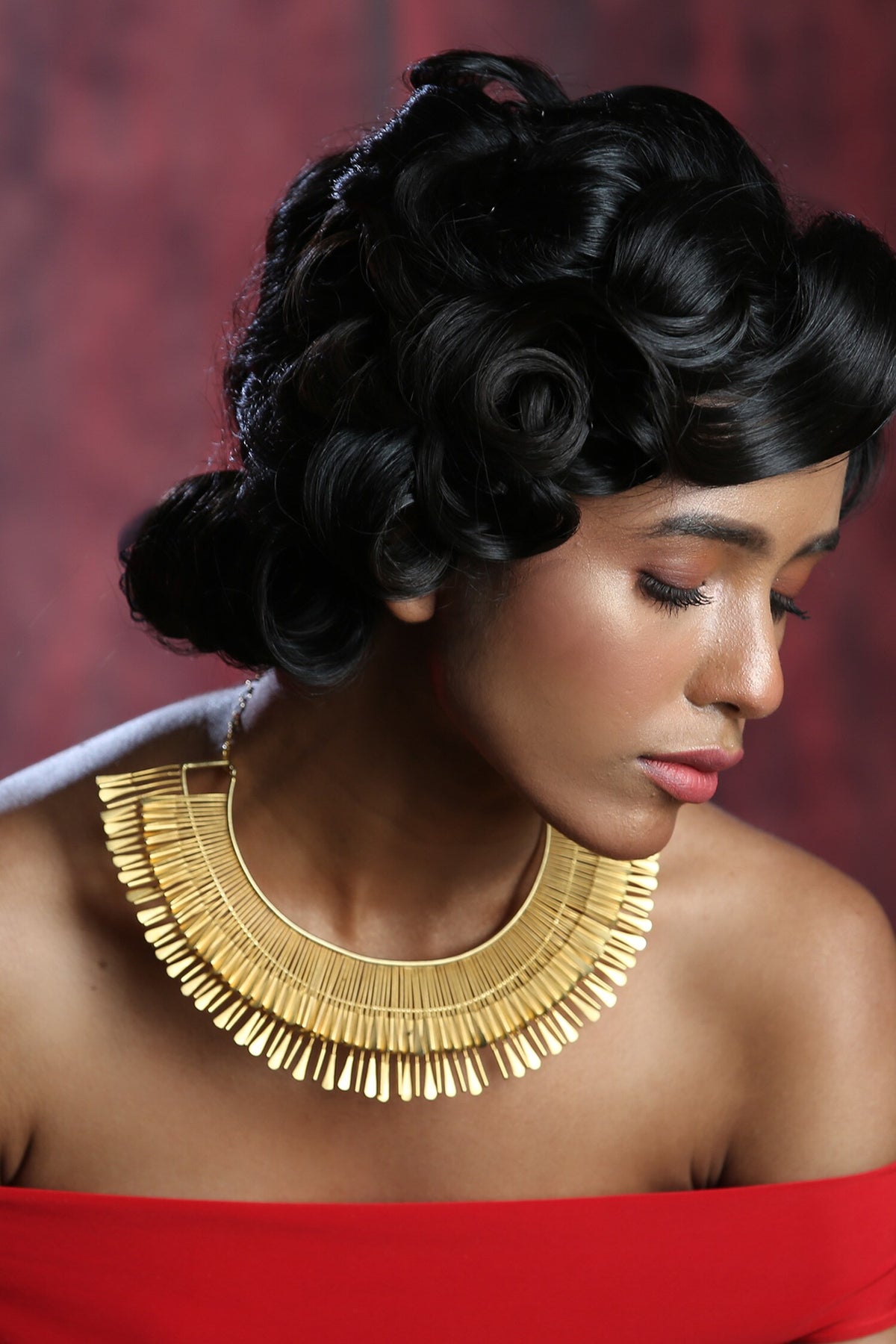 Contemporary Gold Brass Neck Piece 