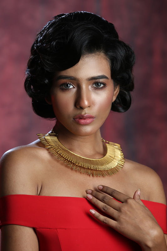 Contemporary Gold Brass Neck Piece 