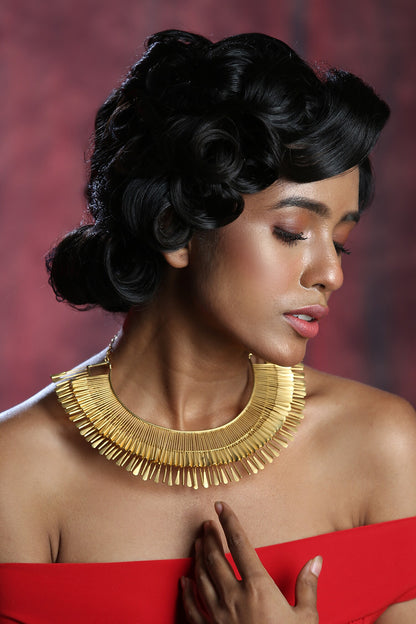 Contemporary Gold Brass Neck Piece 
