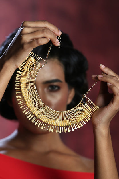 Contemporary Gold Brass Neck Piece 