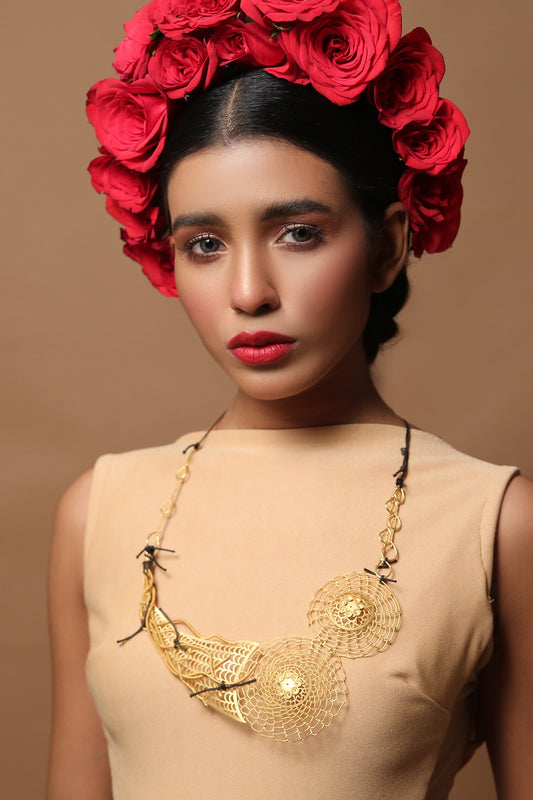 Designer Carved Long Necklace  