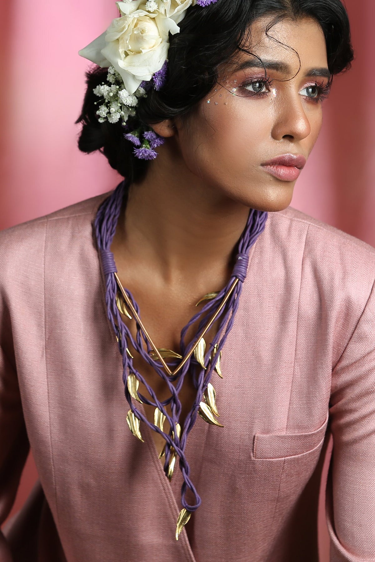Contemporary Gold Plated Neck Piece 