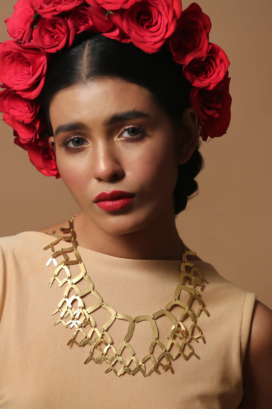 Contemporary Brass Necklace 