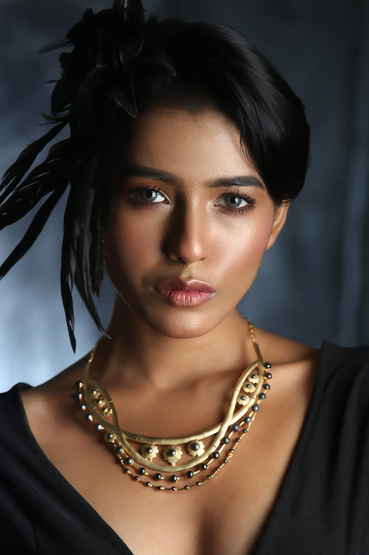 Contemporary Brass Necklace 