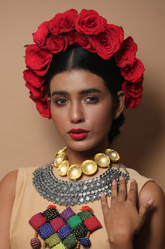 Contemporary Brass Choker Neck Piece 