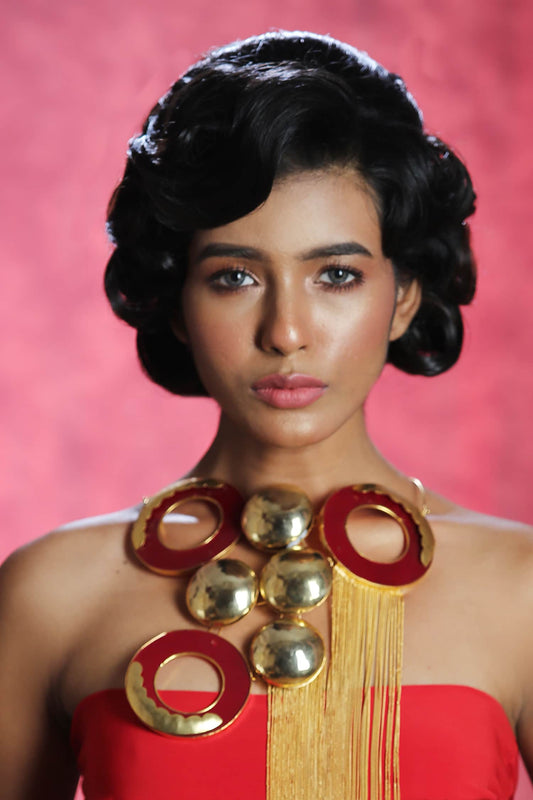 Contemporary Brass Choker Neck Piece 