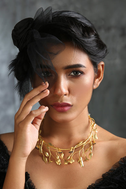 Contemporary Gold Neck Piece 
