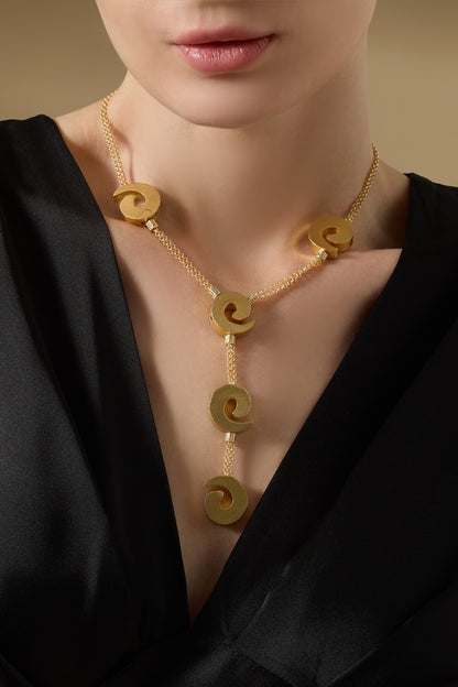 Gold Plated Solene Pendant Necklace 