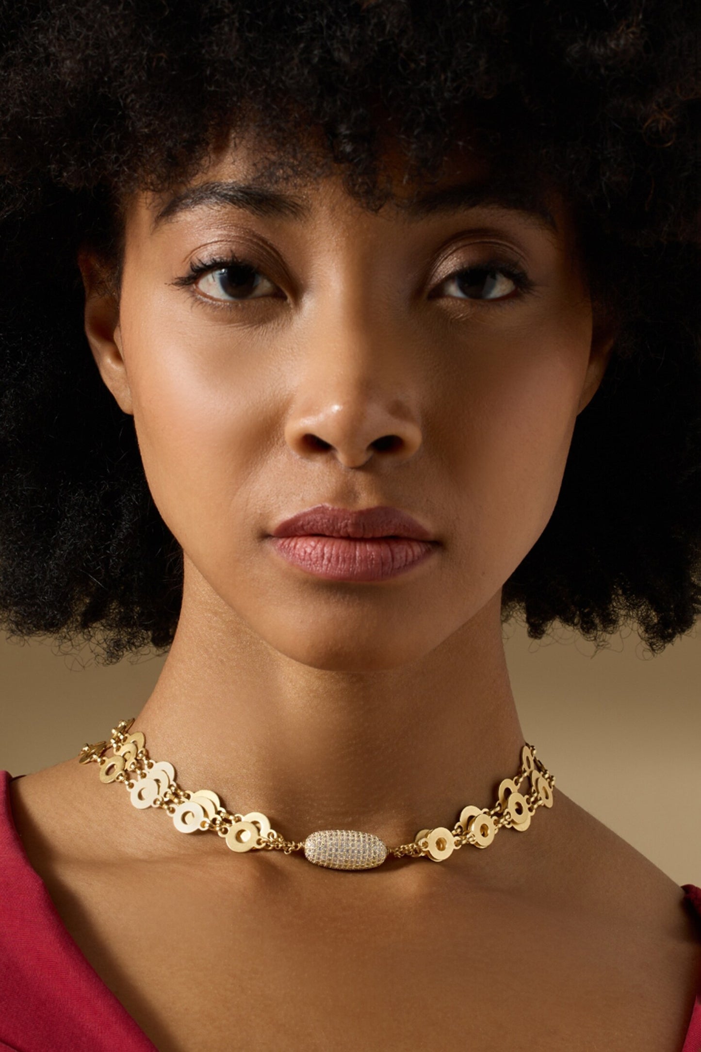 Anina Gold Tone Necklace 