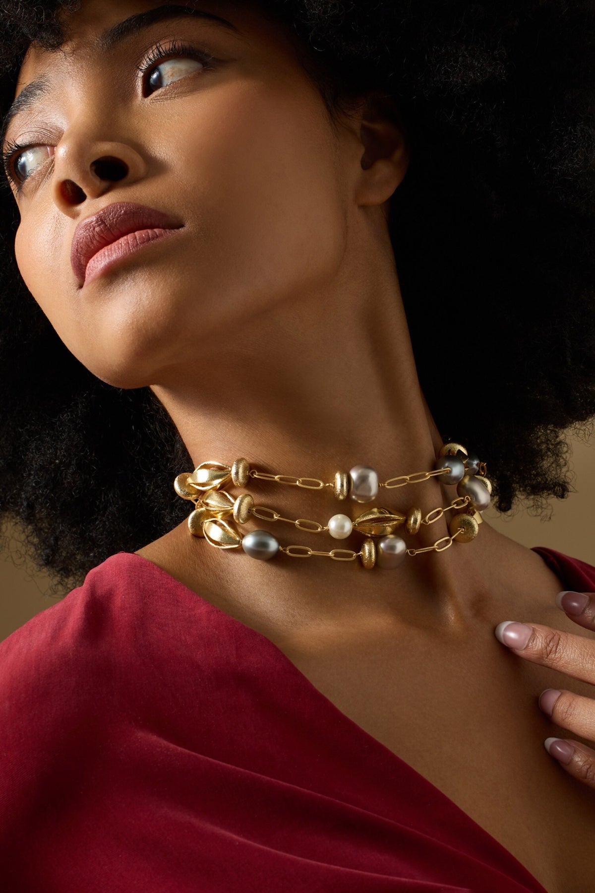 Mireya Choker with Baroque Pearls 