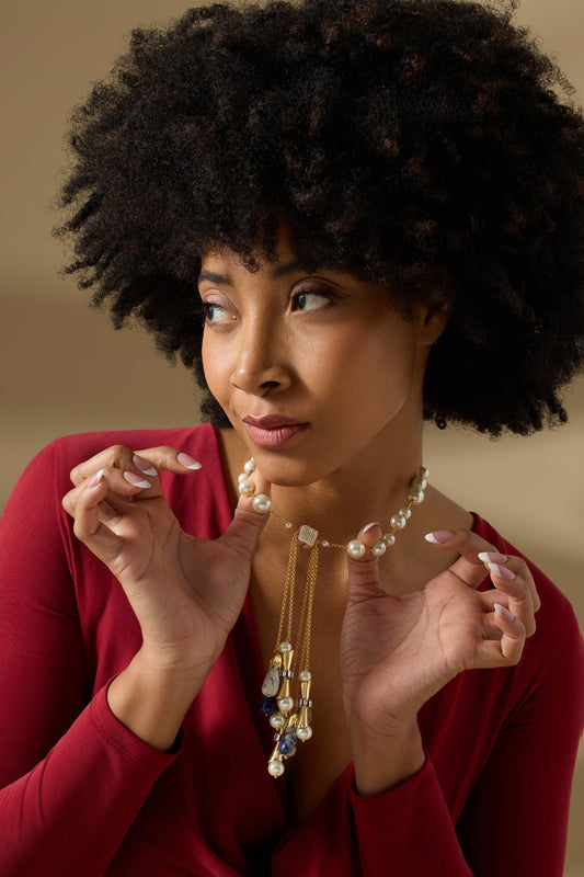 Maravilla Multicolor Pearl Necklace 