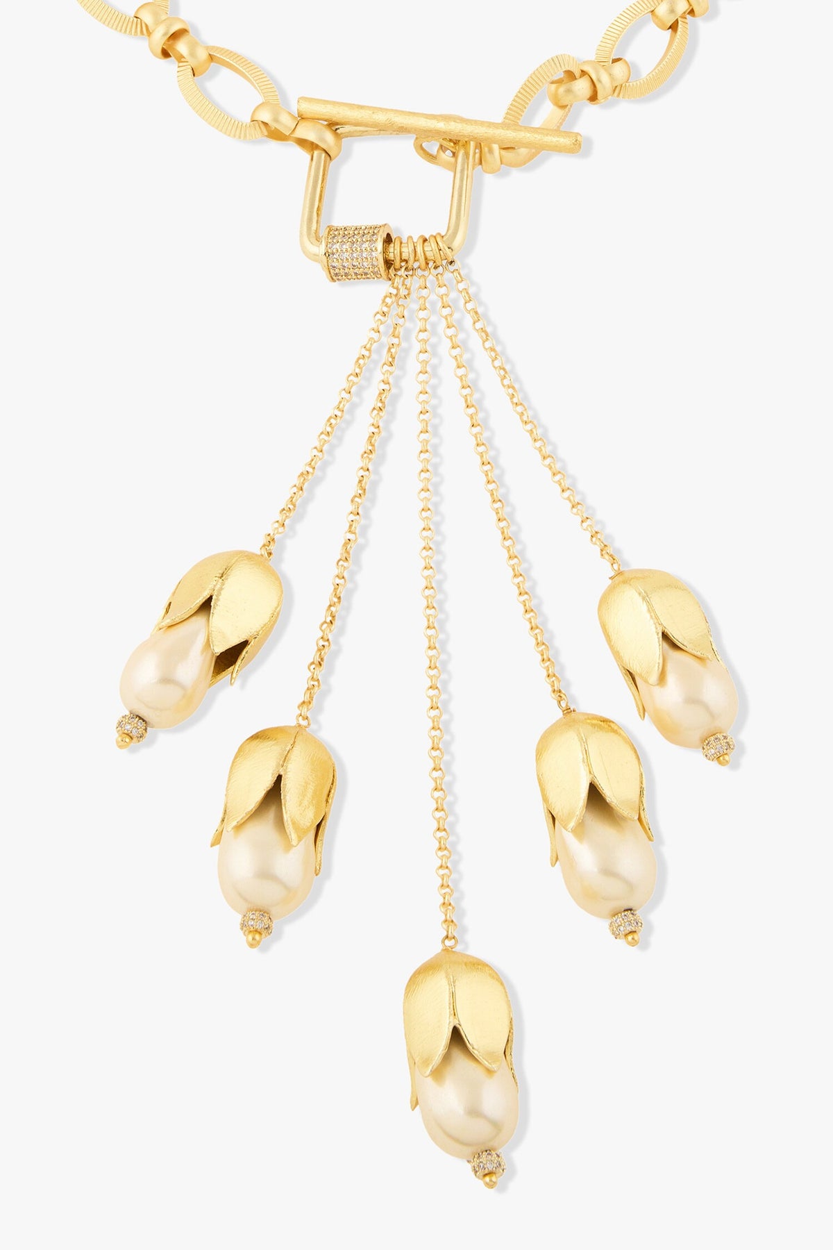 Baroque Pearl Gold Finish Necklace 