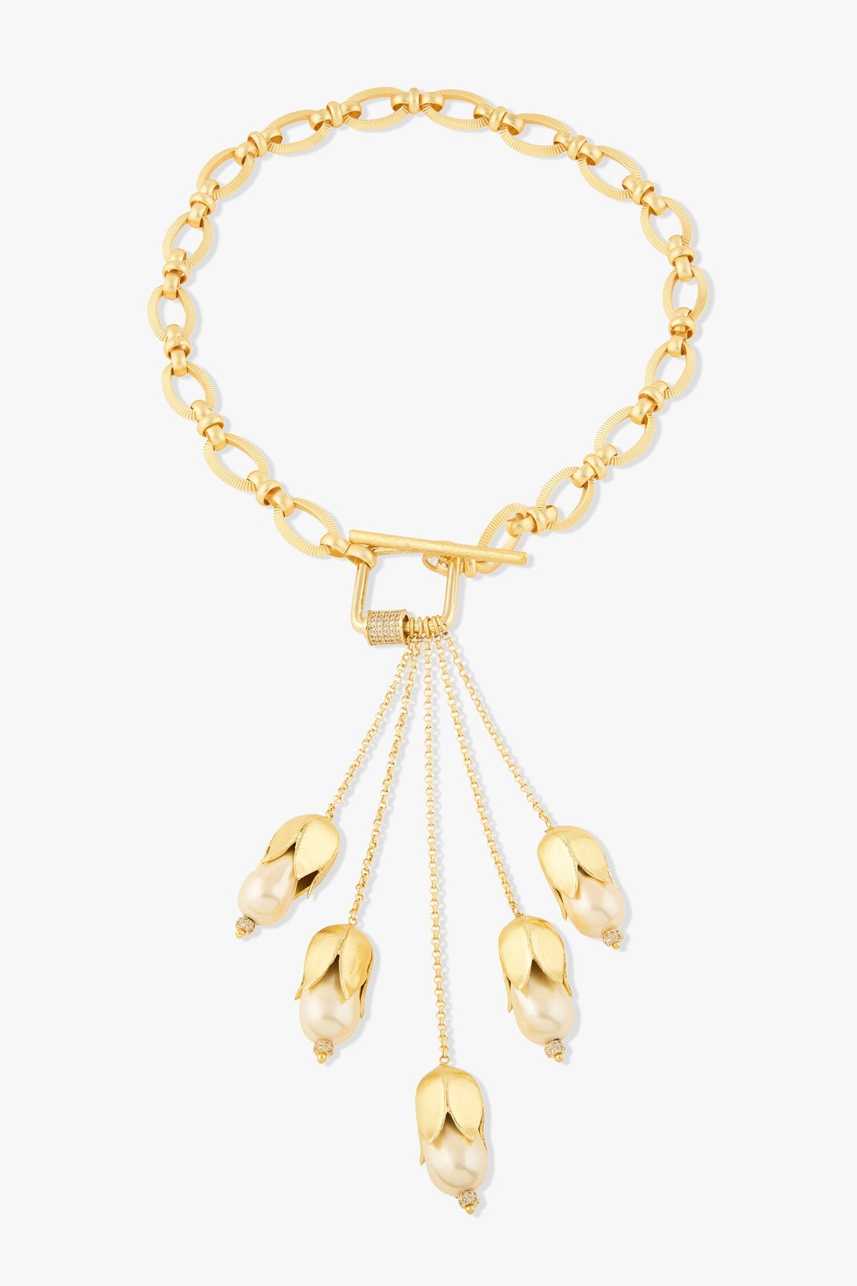 Baroque Pearl Gold Finish Necklace 