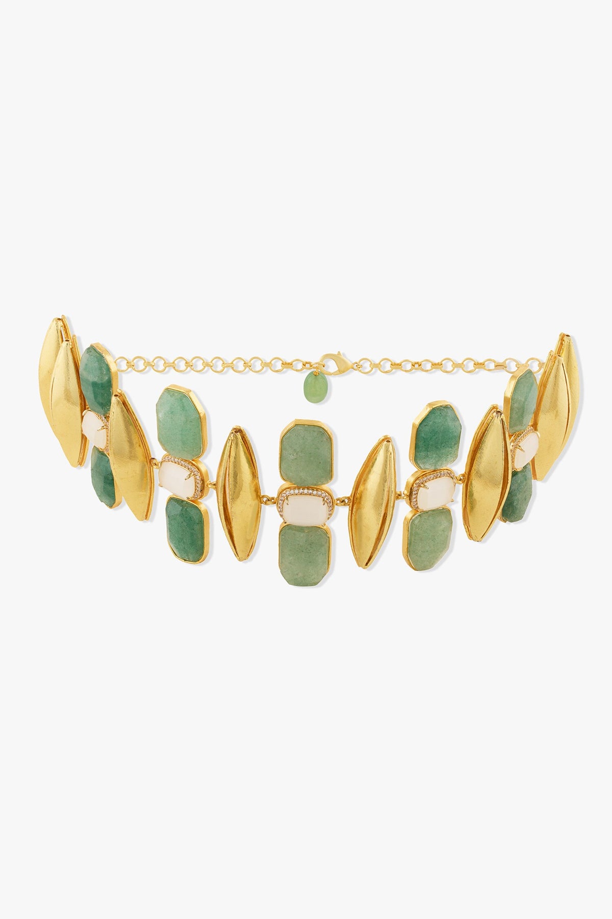 Vibrant Amethyst & Green Choker Necklace 
