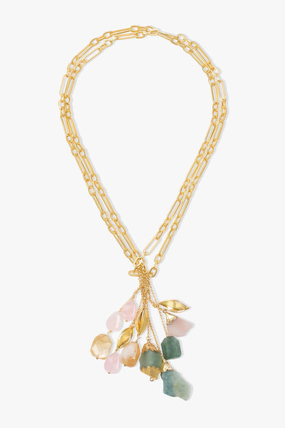 Multicolor Quartz Stone Pendant Necklace 