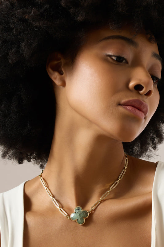 Norelia Green Agate Necklace 