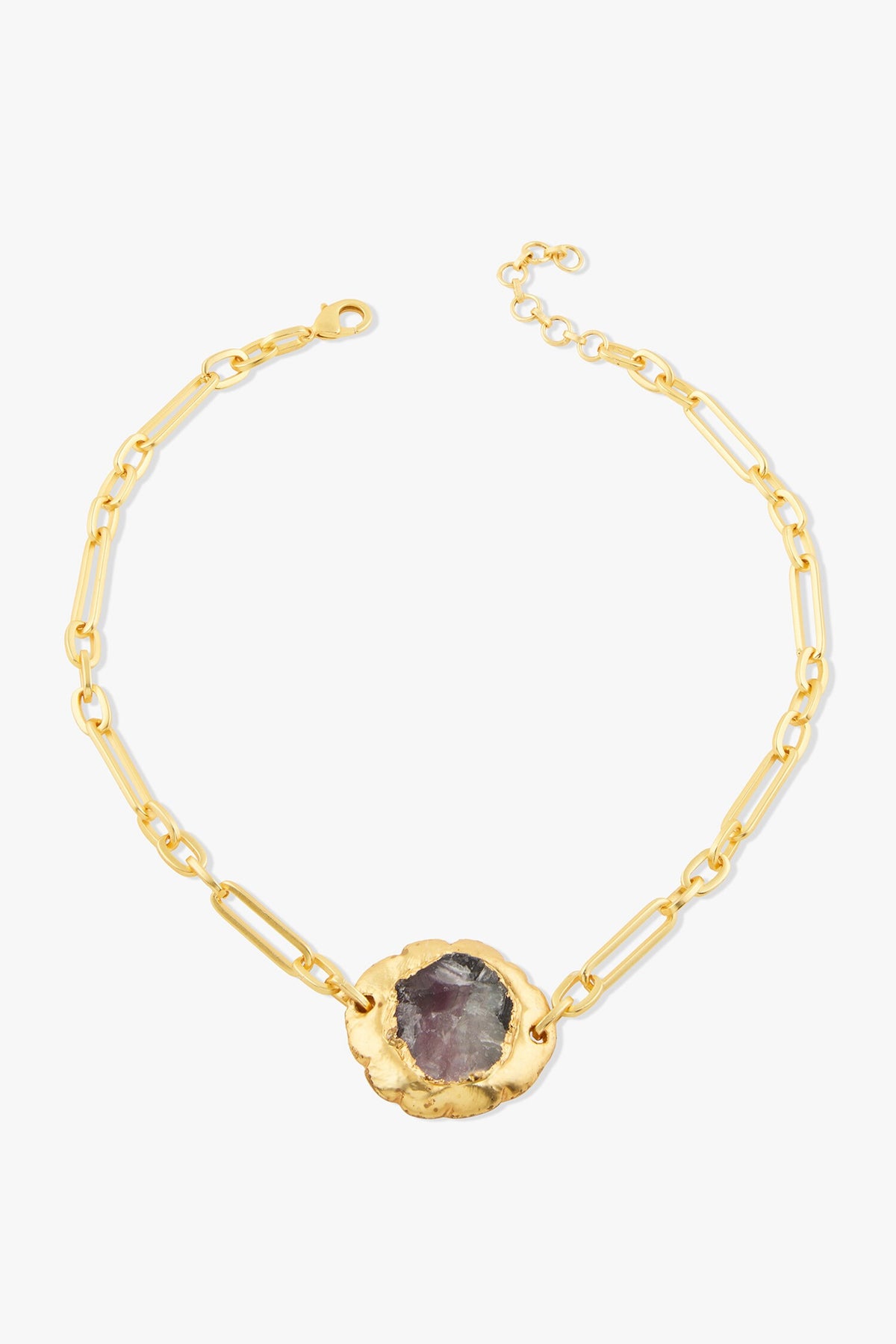 Sculptural Gold Finish Necklace 