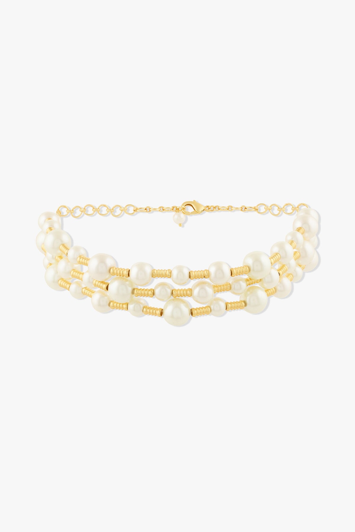 Gold Pearl Choker 