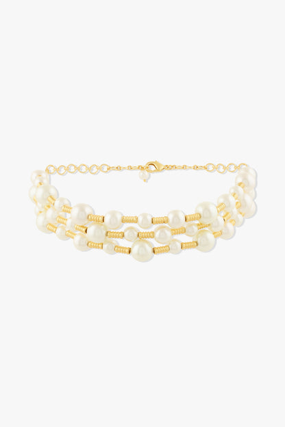 Gold Pearl Choker 