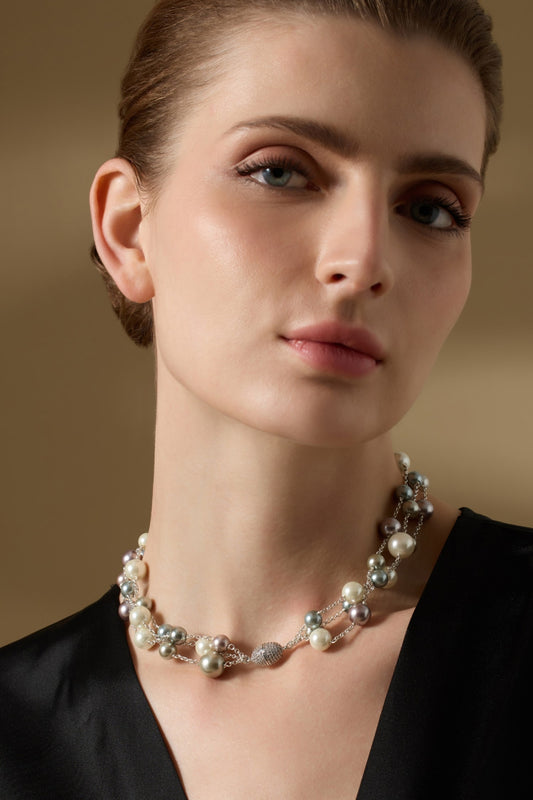 Nouren Pearl Choker Necklace 