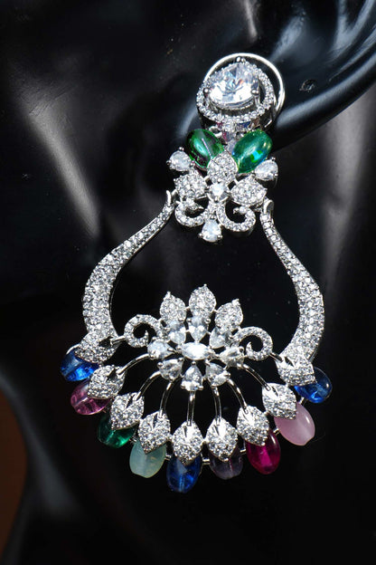 Multi Coloured Chandbali Teeka Set 